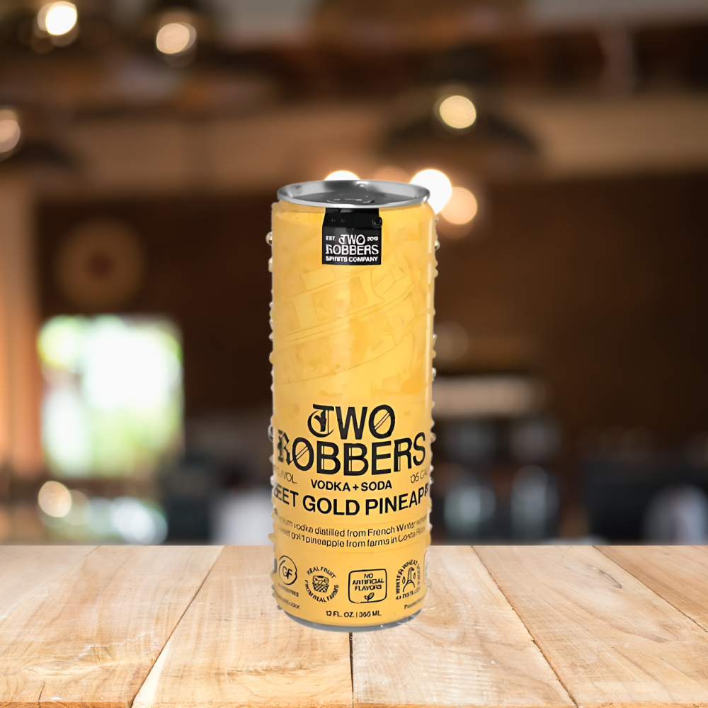 Two Robbers Sweet Gold Pinapple Vodka Soda 355ml