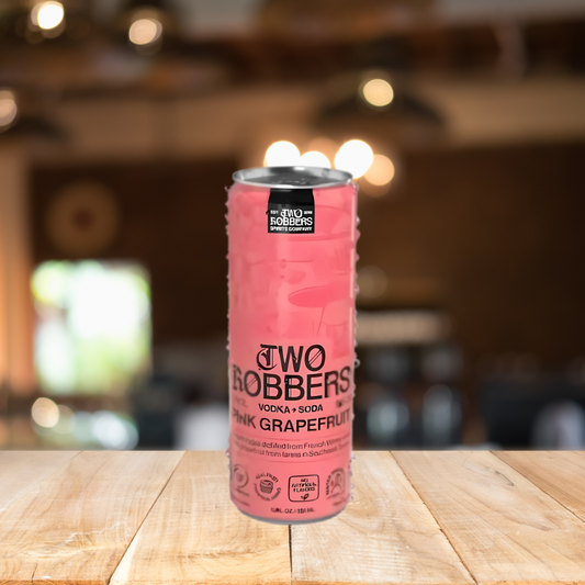 Two Robbers Pink Grapefruit Vodka Soda 355ml